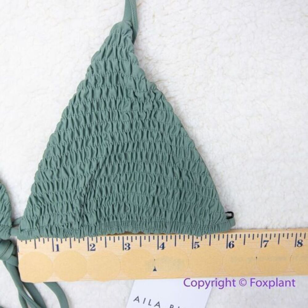 NEW Aila Blue Free People Soraya‎ Bikini Top, green, size L - Picture 4 of 10